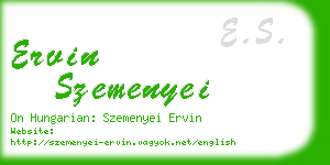 ervin szemenyei business card